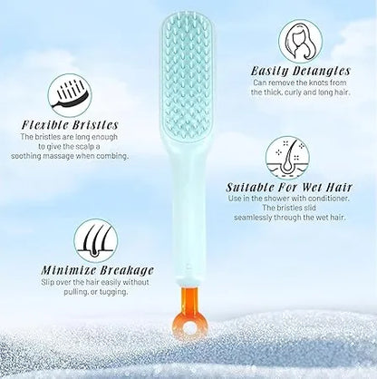 Glamstor| 4 In 1 Self Cleaning Hair Brush Comb Anti Static Massage comb for women ( Hot Selling🔥 )                                                                                          ⭐️⭐️⭐️⭐️⭐️ 1.5K+ Sold Out