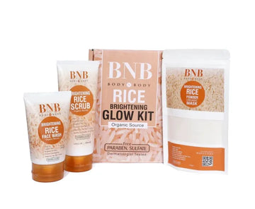 Glamstor|Pack of 3 BNB Rice Extract Bright & Glow Kit Golden Cap with box