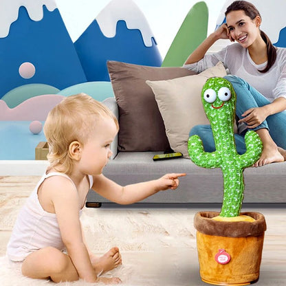 Glamstor| Dancing Cactus Toy Repeat Talking USB Charging Can Sing Record Cactus Bailarín Dansant Kids Education Toys Birthday Present