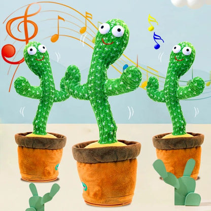 Glamstor| Dancing Cactus Toy Repeat Talking USB Charging Can Sing Record Cactus Bailarín Dansant Kids Education Toys Birthday Present