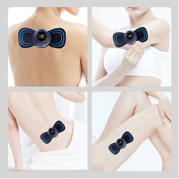 Glamstor| EMS Mini Electric Neck Back Body Massager Cervical Electric Neck Back Massager Muscle Therapy Pressure Pain