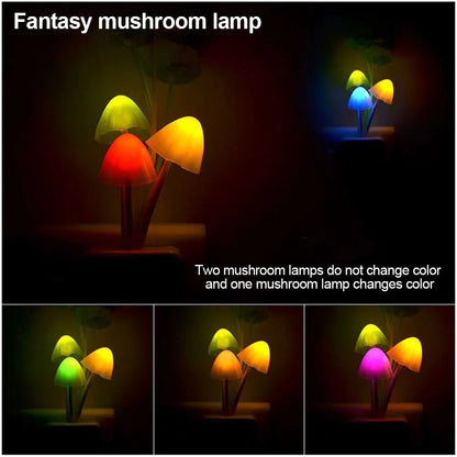 MushroomGlamstor| Wall Light-control Sensor Night Light Induction Dream Fung Mushroom Lamp Home Bedroom Decoration