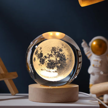 Glamstor| Crystal Ball Night Light Desktop Lamp Dinner Table Office Dorm Home Spacewalk Lamps Lighting Ceiling Fans Night Lights