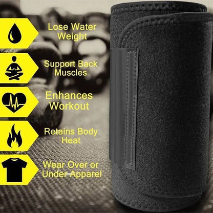 Glamstor| Men And Women Workout Slimming Belt Weight Loss Hot Slimming Thermo Waist Body Shaper Waist Trainer Neoprene Sweat Belt