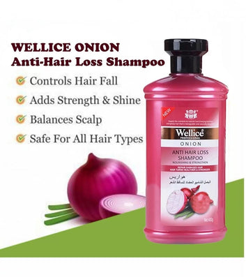 Glamstor| Original Wellice Onion Anti Hair Loss Shampoo 400ml