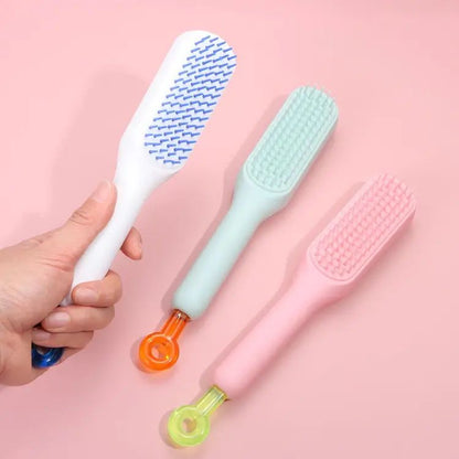 Glamstor| 4 In 1 Self Cleaning Hair Brush Comb Anti Static Massage comb for women ( Hot Selling🔥 )                                                                                          ⭐️⭐️⭐️⭐️⭐️ 1.5K+ Sold Out