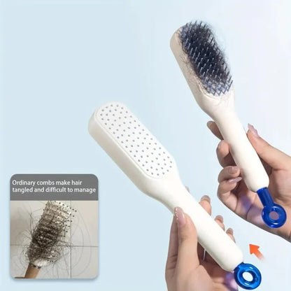 Glamstor| 4 In 1 Self Cleaning Hair Brush Comb Anti Static Massage comb for women ( Hot Selling🔥 )                                                                                          ⭐️⭐️⭐️⭐️⭐️ 1.5K+ Sold Out