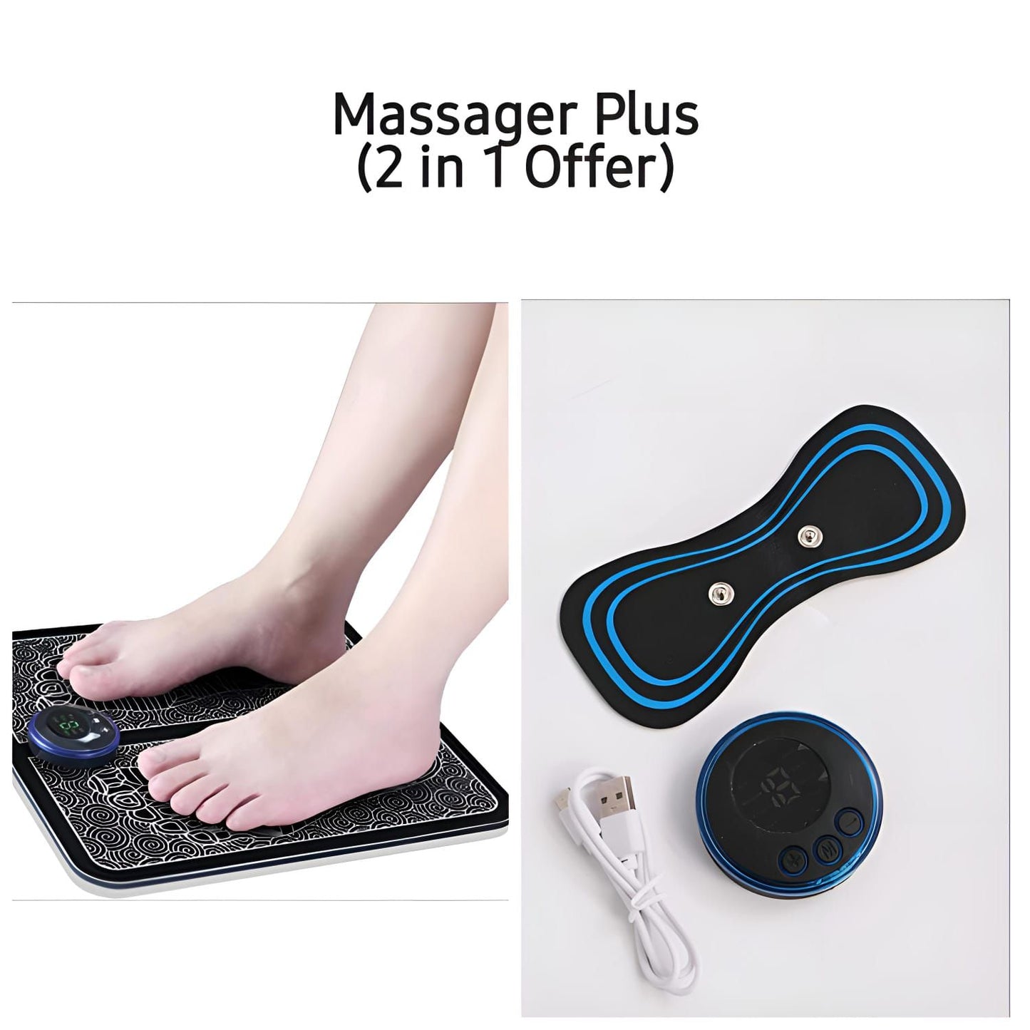 Glamstor| Pack Of 2 Massagers Mini Massager Plus Foot Massager